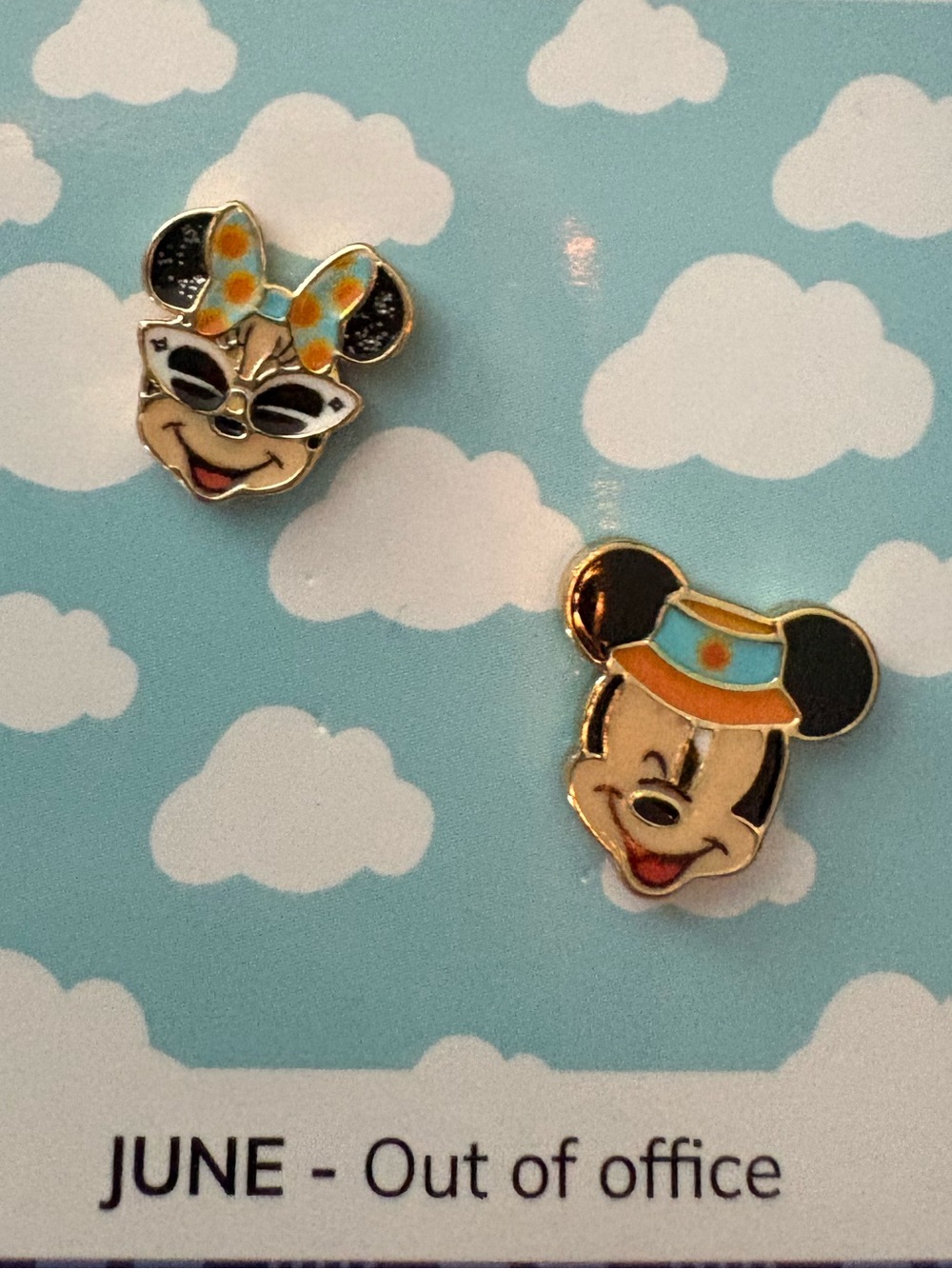 Disney Mickey & Minnie Summer Vacation Earring Set - Black, Blue, Orange, Green